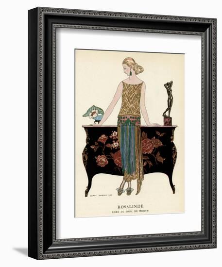 Elegant Woman in Visiting Dress 1922-Georges Barbier-Framed Photographic Print