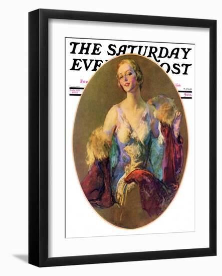 "Elegant Woman," Saturday Evening Post Cover, July 30, 1932-Guy Hoff-Framed Giclee Print