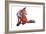 Elegant Youngster (red fox), 2021, (mixed media on paper)-Mark Adlington-Framed Giclee Print