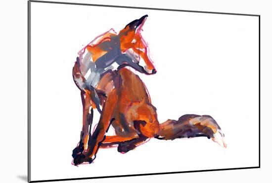 Elegant Youngster (red fox), 2021, (mixed media on paper)-Mark Adlington-Mounted Giclee Print