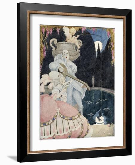 Elegante et Pierrot-Gerda Wegener-Framed Giclee Print