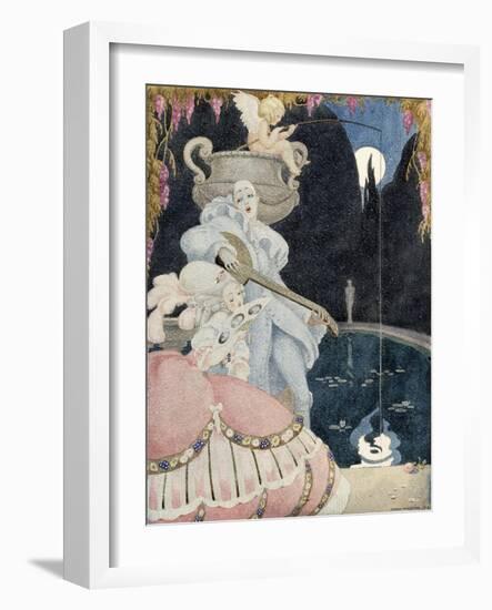 Elegante et Pierrot-Gerda Wegener-Framed Giclee Print