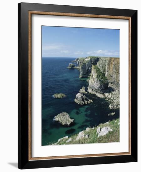 Elegug Stacks, Pembrokeshire, Wales, United Kingdom-Chris Nicholson-Framed Photographic Print