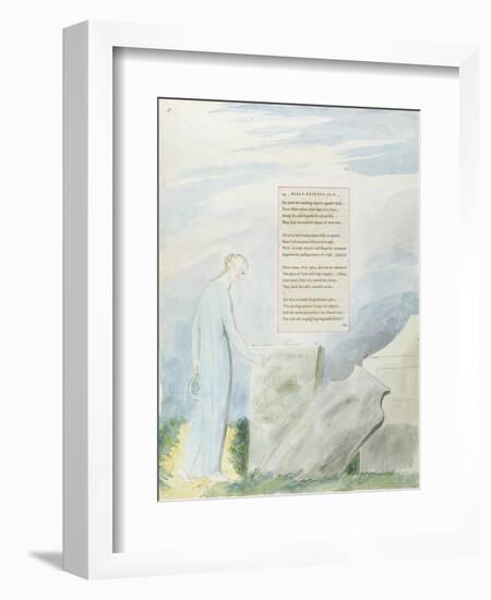 'Elegy Written in a Country Church-Yard', Design 112 from 'The Poems of Thomas Gray', 1797-98 (W/C-William Blake-Framed Giclee Print