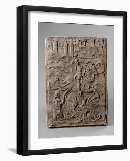 Eléments du décor du château de Gaillon : cinq bas-reliefs-null-Framed Giclee Print