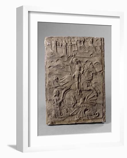 Eléments du décor du château de Gaillon : cinq bas-reliefs-null-Framed Giclee Print