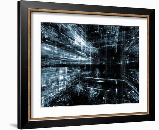 Elements of Fractal Dimensions-agsandrew-Framed Art Print