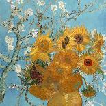 Collage Design with Painting Elements - Sunflowers & Almond Branches in Bloom-Elements of Vincent Van Gogh-Framed Premium Giclee Print