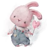 Cute Pig on Scooter-Elena Barenbaum-Art Print