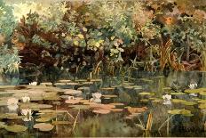 Pond with Water Lilies, Early 1890s-Elena Dmitryevna Polenova-Framed Premier Image Canvas