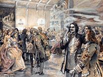 Easter Celebrations at the Court of Peter the Great (Pierre Le Grand) - Peinture De Elena Petrovna-Elena Petrovna Samokish-Sudkovskaya-Giclee Print