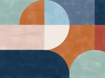 Geometric Beige Art No.1-Elena Ristova-Giclee Print