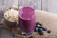 Smoothie with Blueberries and Oatmeal-Elena Veselova-Premier Image Canvas