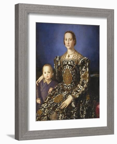 Eleonora of Toledo with Her Son-Agnolo Bronzino-Framed Giclee Print