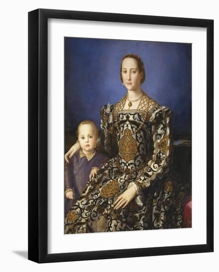 Eleonora of Toledo with Her Son-Agnolo Bronzino-Framed Giclee Print