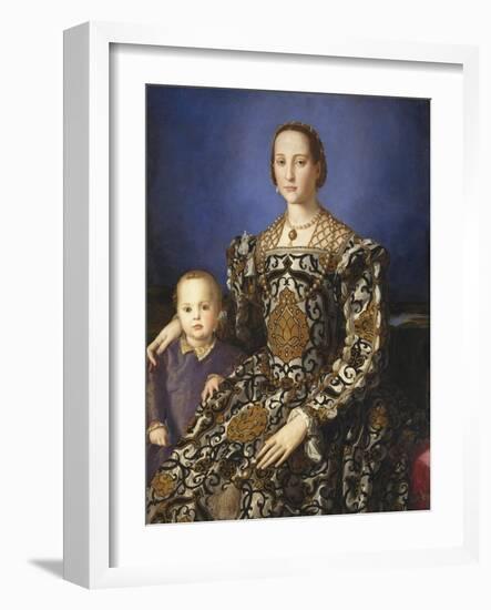 Eleonora of Toledo with Her Son-Agnolo Bronzino-Framed Giclee Print