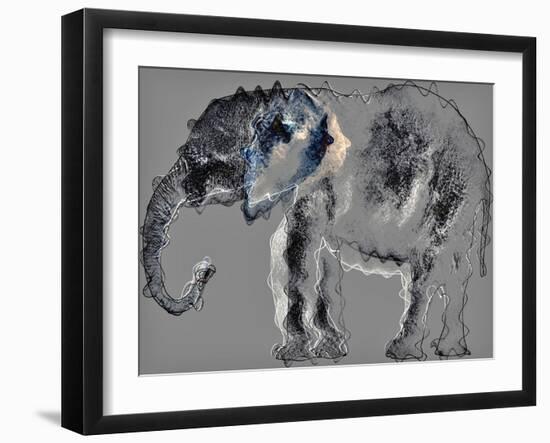 Elephant,2020,(Mixed Media)-Alex Caminker-Framed Giclee Print
