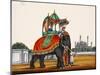 Elephant and a Mosque, from Thanjavur, India-null-Mounted Giclee Print