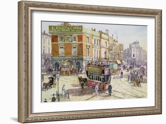 Elephant and Castle, C.1890-John Sutton-Framed Giclee Print