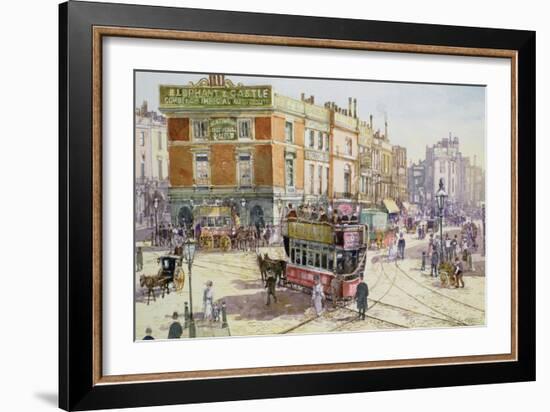 Elephant and Castle, C.1890-John Sutton-Framed Giclee Print