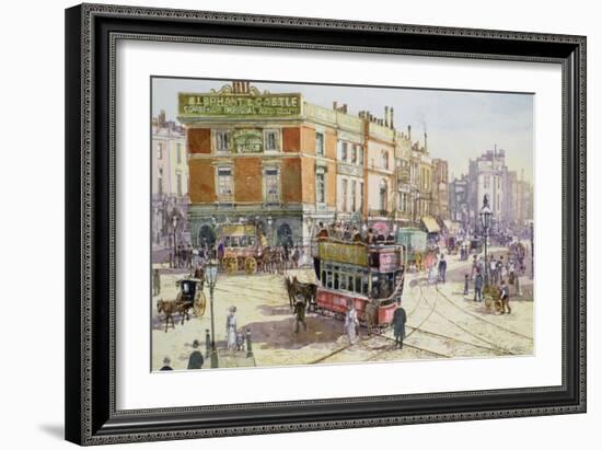 Elephant and Castle, C.1890-John Sutton-Framed Giclee Print