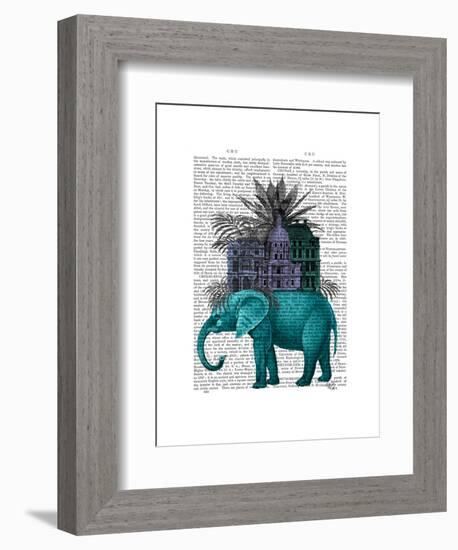 Elephant and Citadel-Fab Funky-Framed Art Print