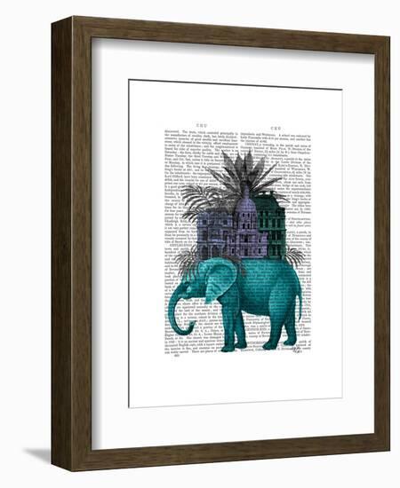 Elephant and Citadel-Fab Funky-Framed Art Print