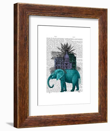 Elephant and Citadel-Fab Funky-Framed Art Print