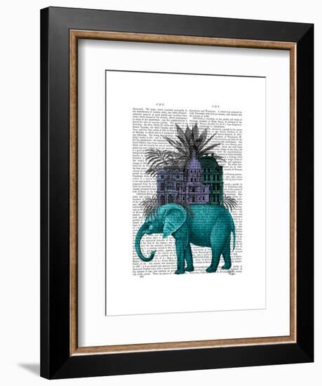 Elephant and Citadel-Fab Funky-Framed Art Print