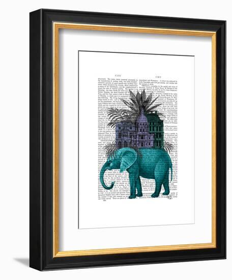 Elephant and Citadel-Fab Funky-Framed Art Print