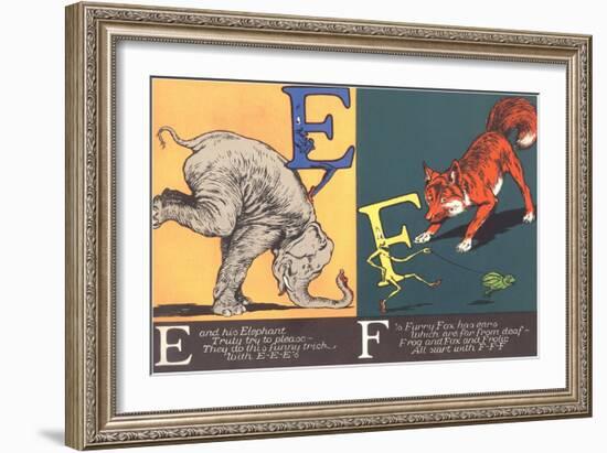 Elephant and Fox-null-Framed Art Print