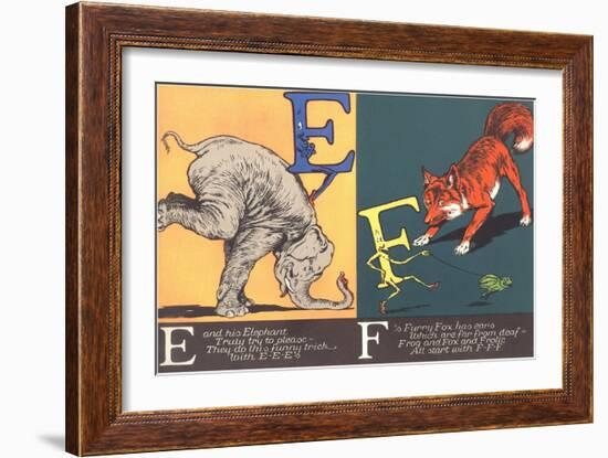 Elephant and Fox-null-Framed Art Print