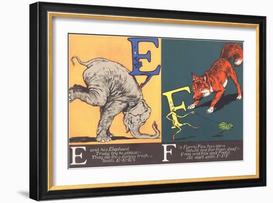 Elephant and Fox--Framed Art Print