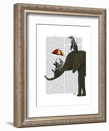 Elephant and Penguin-Fab Funky-Framed Art Print