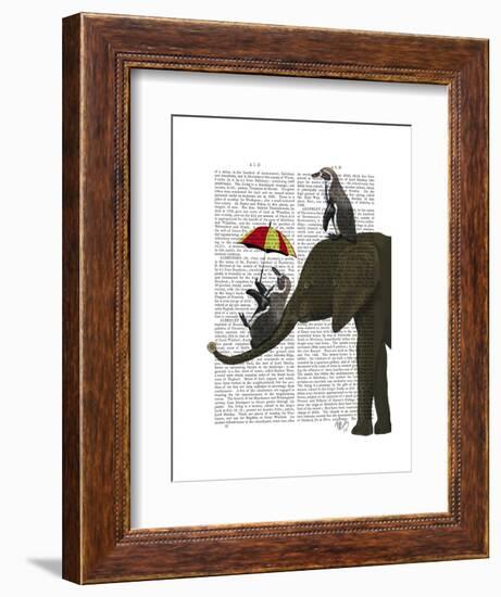 Elephant and Penguin-Fab Funky-Framed Art Print