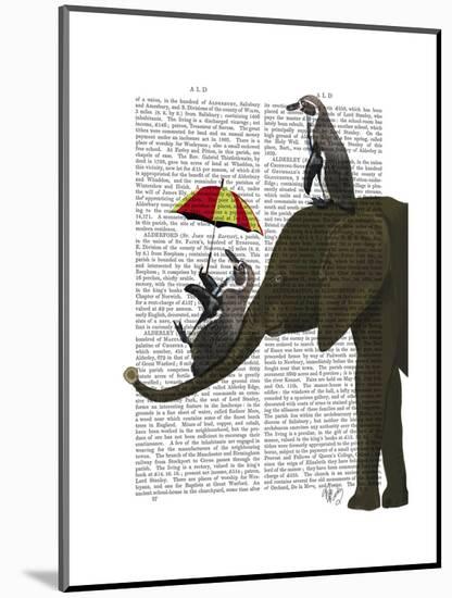 Elephant and Penguin-Fab Funky-Mounted Art Print