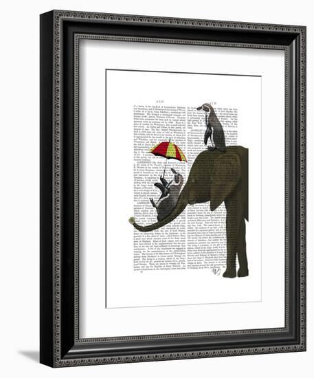 Elephant and Penguin-Fab Funky-Framed Art Print