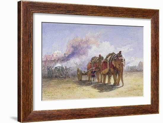 Elephant Battery, 1864-William 'Crimea' Simpson-Framed Giclee Print