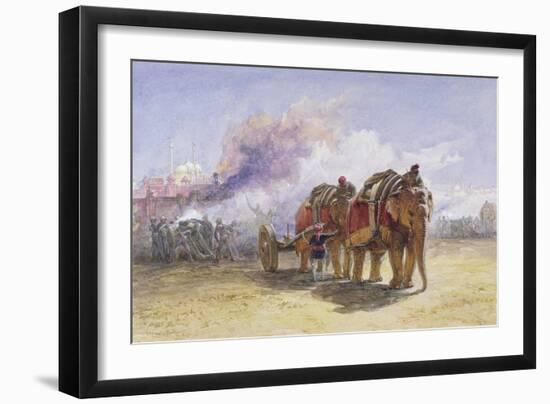 Elephant Battery, 1864-William 'Crimea' Simpson-Framed Giclee Print