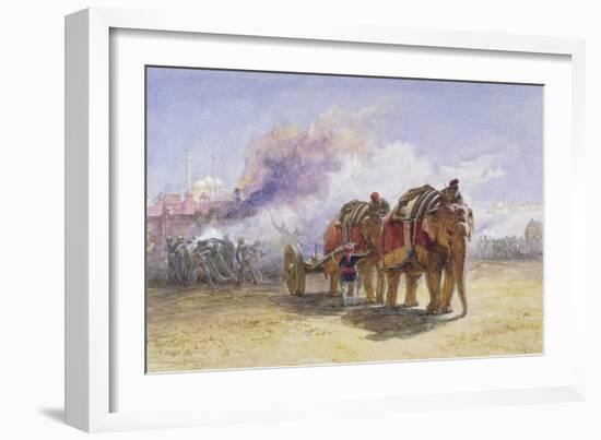 Elephant Battery, 1864-William 'Crimea' Simpson-Framed Giclee Print