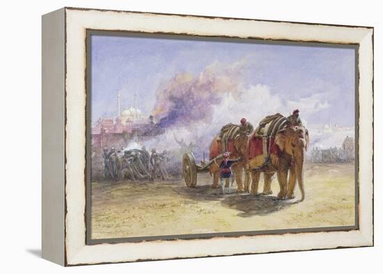 Elephant Battery, 1864-William 'Crimea' Simpson-Framed Premier Image Canvas