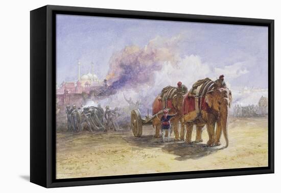 Elephant Battery, 1864-William 'Crimea' Simpson-Framed Premier Image Canvas