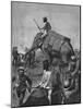 Elephant Battery at Action in Burma-null-Mounted Giclee Print