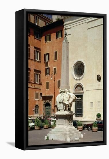 Elephant Bearing an Egyptian Obelisk, 1667-Giovanni Lorenzo Bernini-Framed Premier Image Canvas