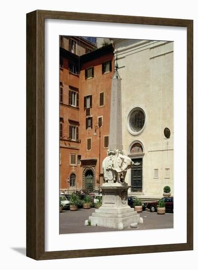 Elephant Bearing an Egyptian Obelisk, 1667-Giovanni Lorenzo Bernini-Framed Giclee Print