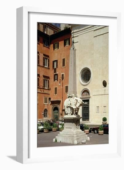 Elephant Bearing an Egyptian Obelisk, 1667-Giovanni Lorenzo Bernini-Framed Giclee Print