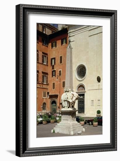 Elephant Bearing an Egyptian Obelisk, 1667-Giovanni Lorenzo Bernini-Framed Giclee Print