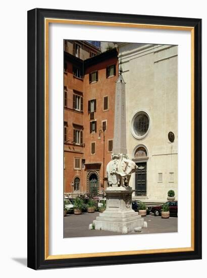 Elephant Bearing an Egyptian Obelisk, 1667-Giovanni Lorenzo Bernini-Framed Giclee Print