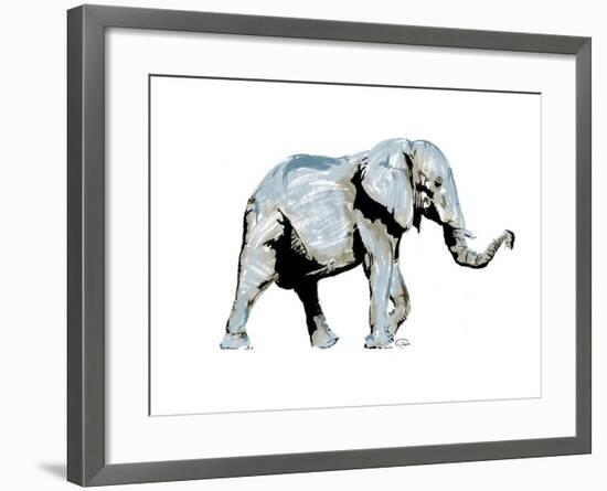 Elephant Blues-OnRei-Framed Art Print