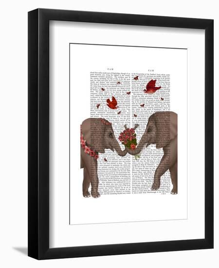 Elephant Bouquet, Portrait-Fab Funky-Framed Art Print